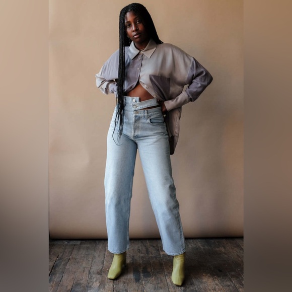 NWOT Free People Silky Samantha Patchwork Button Down - Picture 4 of 11